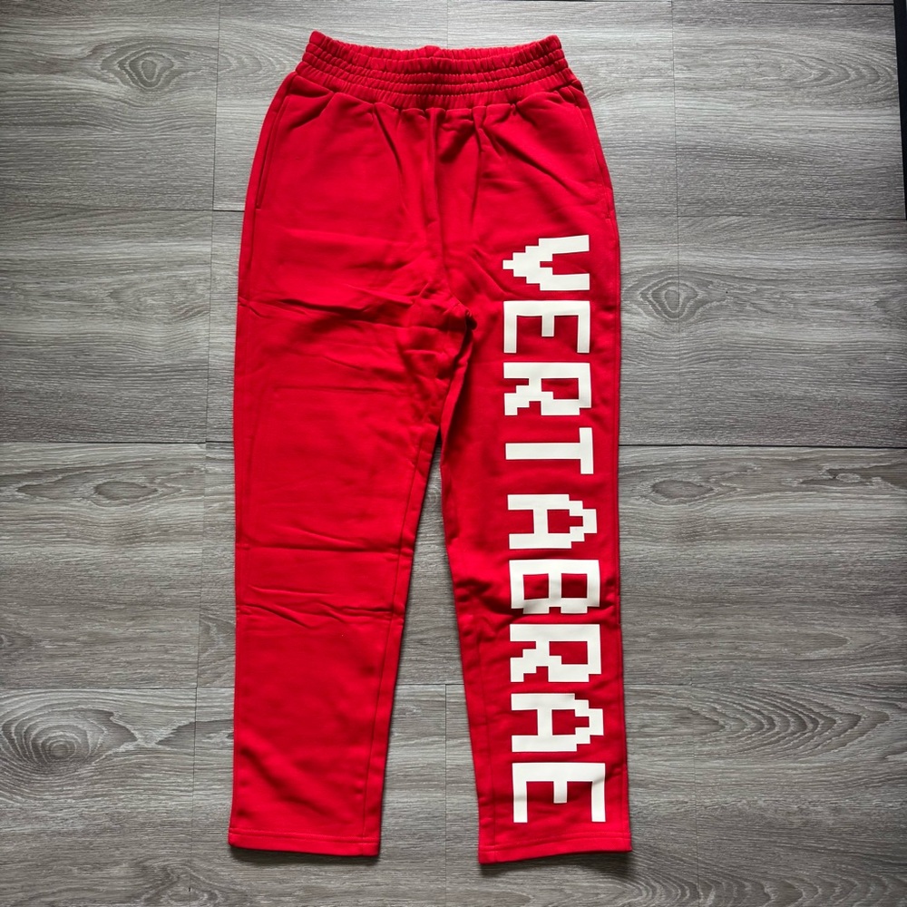 Vertabrae Logo Sweatpants Red Men Size L New